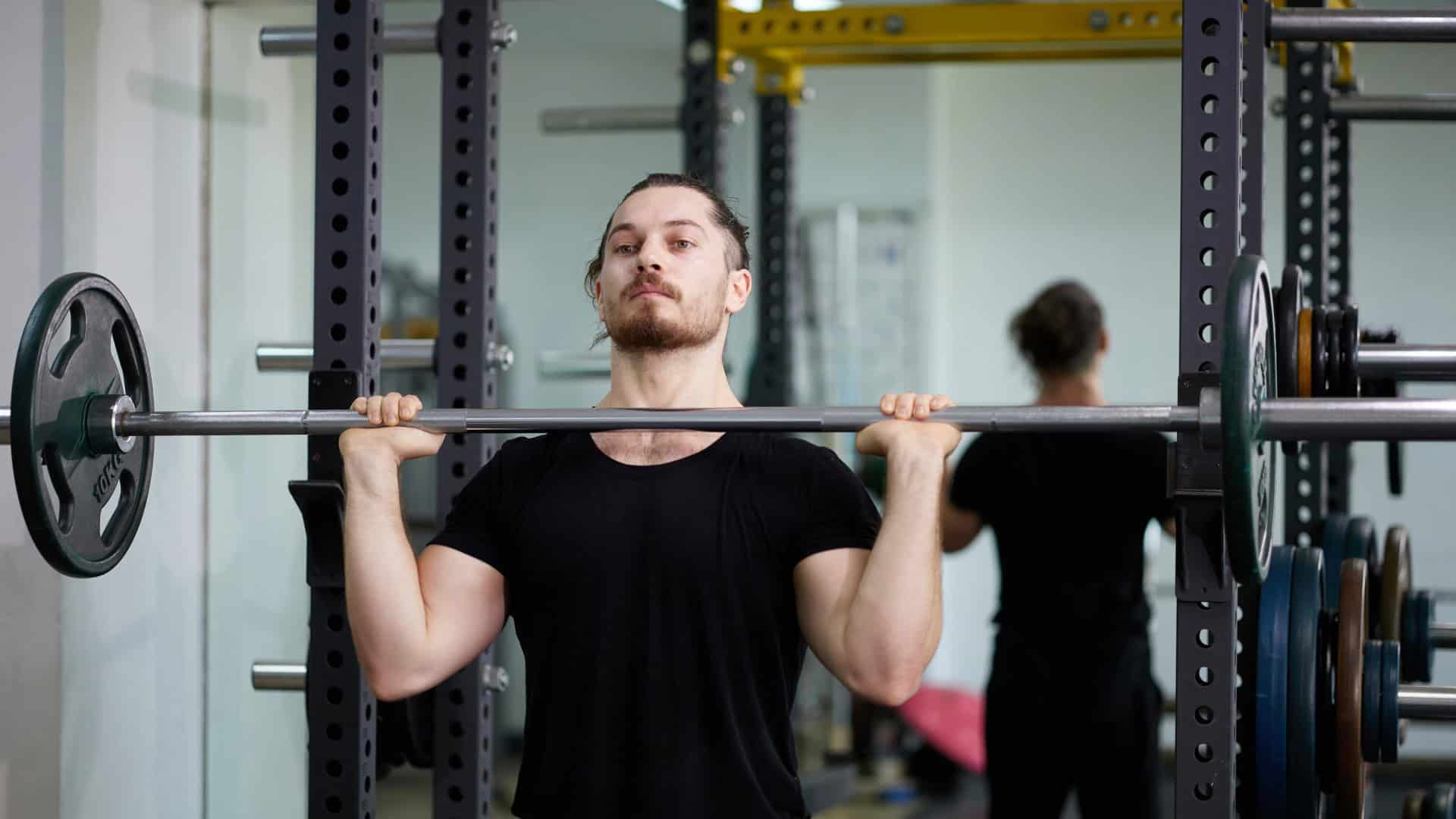 front rack overhead press setup