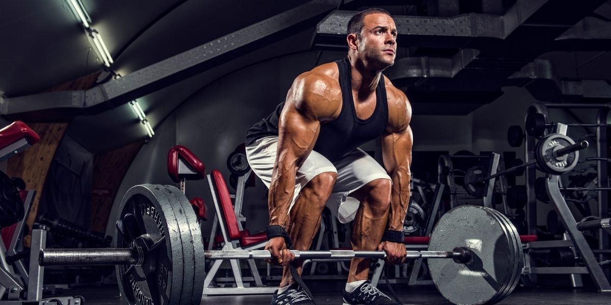 Man doing a deadlift