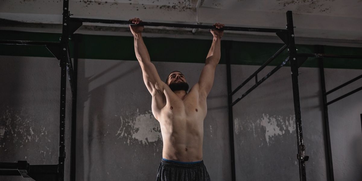 Man about to do a pull up